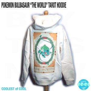 Pokemon Bulbasaur The World tarot card hoodie unisex small heavy duty comfy new